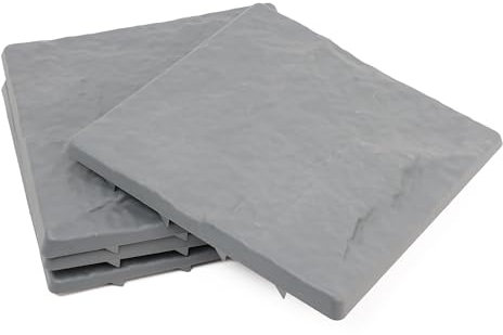 DIVCHI Garden Stepping Stones Stomp Garden Tiles Stepping Plastic Hard Wearing Durable (Pack Of 4)