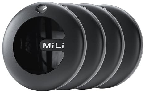 MiLi MiTag Duo Smart Tracker Tag, Localizzatore Bluetooth Compatibile Apple Dov'è e Google Funzioni Trova (iOS e Android), Trova Oggetti e Chiavi/Bagagli/Valigie/Zaini/Portafogli