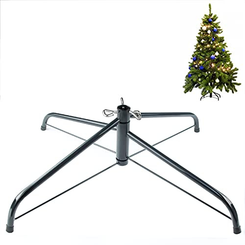 VFZILH Support de sapin de Noël en métal de 70 cm - Support universel pour arbres artificiels de 60 à 300 cm - Robuste - Jusqu'à 50 kg - Pliable