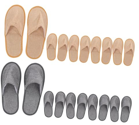 Beavorty 10 Pares Zapatillas Cerradas para Casa y Spa Plegables y Portátiles Antideslizantes para Invitados Hombres y Mujeres Cómodas para y Doméstico