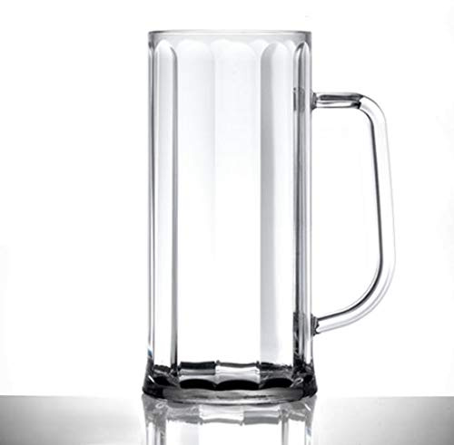 BBP Virtually Unbreakable Polycarbonate Beer Glass Elite BVARIAN Pint TANKARD CE & Nucleated Pack of 12