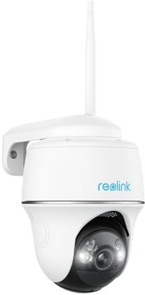 Reolink 5MP Telecamera da Esterno Batteria Senza Fili, 360° PTZ Videosorveglianza WiFi a 2,4&5 GHz, Rilevamento Umano/Animale, Cloud/microSD, Audio Bidirezionale, Sirena, Time Lapse, Argus PT