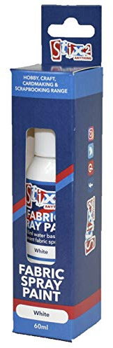 Stix2 Fabric Fashion Spray Paint Permanent Art & Craft T-Shirt Textiles Assorted Colours (White)