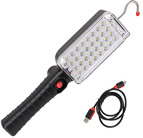 34 LED Lavoro Torcia Portatile USB Ricaricabile Torcia Super Luminosa Magnetica Ispezione Luce con Gancio per Auto Riparazione Campeggio