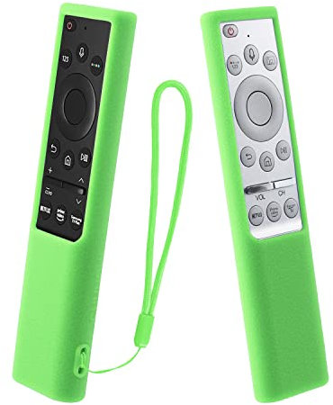 Funda Protectora de Silicona para Samsung Mando a Distancia, BN59-01311G BN59-01311B BN59-01265A BN59-01358B, Funda Mando para Samsung, Antideslizante, A Prueba de Golpes, Lavable (Verde Luminoso)