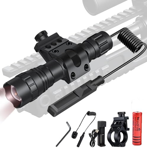 Antorcha LED de luz infrarroja con IR de 940 NM, Linterna Recargable de visión Nocturna con Montaje Compensado, Interruptor de presión Remoto, antorcha para Caza de Cerdo depredador
