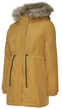 MAMALICIOUS Damen Mljessi 2in1 Short Parka A. Jacke, Wood Thrush, S EU