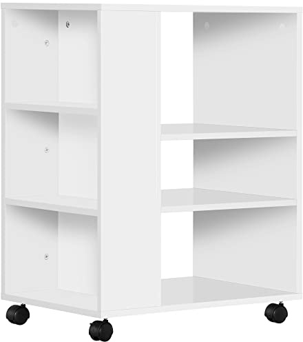 Vinsetto Armario para Impresora con Ruedas 2 Frenos 60x40x75,8 cm Blanco