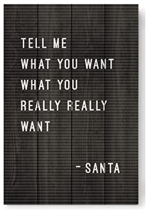artboxONE Holzbild 60x40 cm Typografie Letterboard Tell Me What You Want von Künstler Hafenkönigin