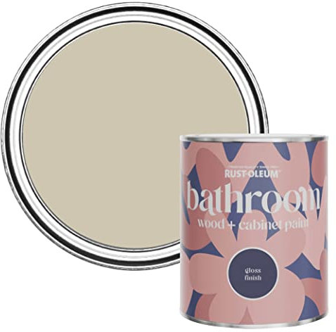 Rust-Oleum Grey Moisture Resistant Bathroom Wood and Cabinet Paint in Gloss Finish - Silver Sage 750ml