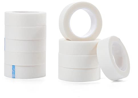Lunamoon 10 rotoli Nastro per extension per ciglia Nastro per ciglia Eyelash Extension Tape