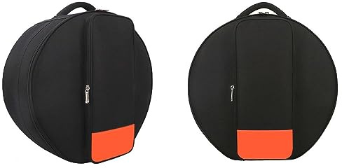 Snare Drum Case, Protable Snare Drum Bag, Thick Snare Drum Rucksack, Oxford Cloth, Adjustable Shoulder Straps (Orange)