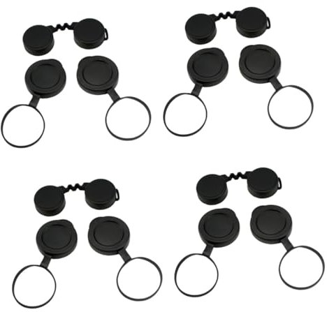 Artibetter 4sets Rubber Scope Cover Binocular Objective Lens Accessories Lens Cap Scratch Resistant