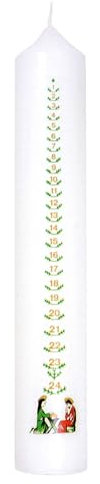 Adventskerze für 24 Tage, 300x50 mm