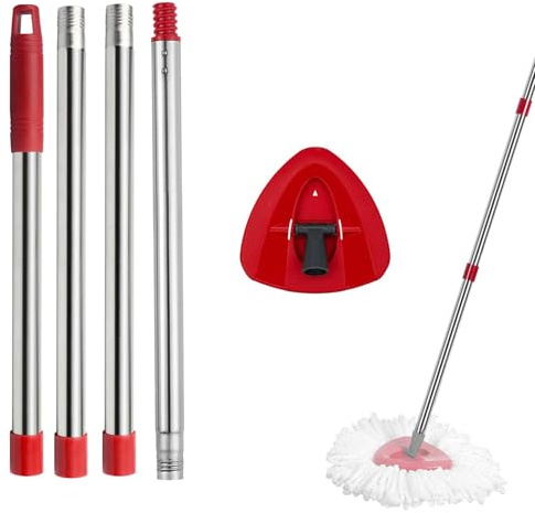 Juego de mopa Compatible con Vileda Turbo 2en1 EasyWring&Clean, 1 Mango de mopa+1 Base