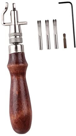 HAWILLOSCH Leather Trencher Multi-Function Groover Tool for Leather Working Punch Tools and Starter Kit