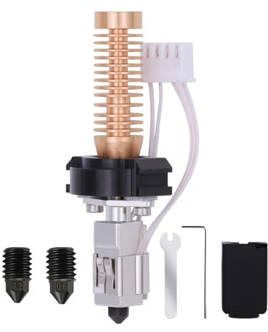 Upgrade Hotend Kit für Flashforge Adventurer 5M/5M Pro, schnell austauschbare Hot End Baugruppe 0,2/0,4/0,6 mm Düse aus gehärtetem Stahl für Adventurer 5M 3D-Druckerteil