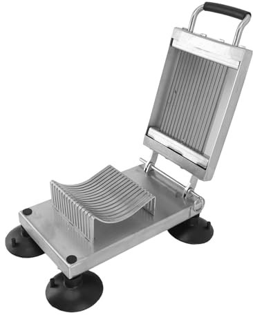FLEXMAN Picadora de Verduras, Cortador Verduras Comercial Acero Inoxidable con 4 Ventosas, Cortador Manual Multifuncional Frutas y Verduras para Lechuga Cebolla Patata Tomate (13mm)