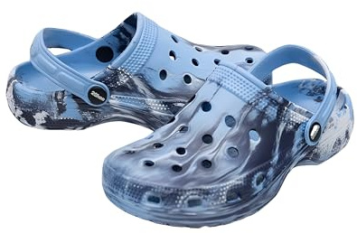 2SHOE Zuecos y Mules Niños Transpirables - Clogs Chanclas de Playa Antideslizantes, Sandalias de Goma Cómodas y Ligeras para Piscina, Jardín y Verano – Azul, Tallas 35/36