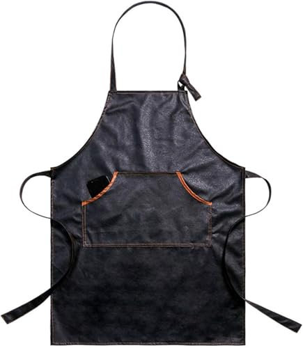 RYRYR Arbeitsschürze, Tischler-Arbeitsschürze for Männer, Werkzeugschürzen for Gartenarbeit, Grillen, Holzbearbeitung, Friseur, Werkstatt, Unisex-Canvas-Schreiner, 1 Stück(Black)