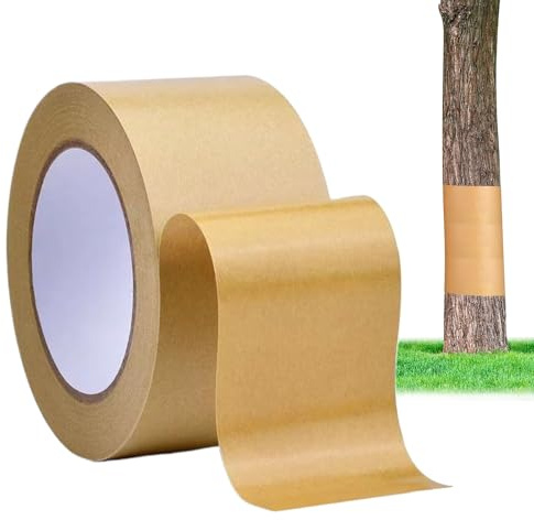 Obstbaumschutzband | 50m x 5cm Raupenschutzband Für Bäume - Klebebarriere, Rindenschutz und Pflanzenschutz für Garten, Rasen & Obstgarten