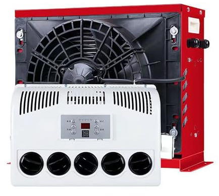 Aire Acondicionado para vehículos recreativos, 12/24 V, frecuencia Variable Inteligente, refrigeración de Larga duración Durante 8 Horas, para semirremolques, autocaravanas