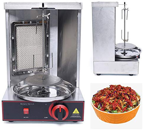 Barbecue da 2000 W, girevole a 360°, con griglia a nido d'ape e piastra riscaldante a infrarossi, temperatura regolabile in altezza, per manzo, maiale, pollo, salsicce, pesce, ecc.