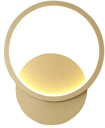 Pink Palm Applique da Parete Moderna in Oro a LED, Luce Calda 3000K, Lampada da Bagno Rotonda Industriale, Illuminazione montata su Mobile per Camera da Letto, Ingresso, Cucina