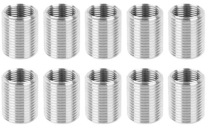 10 Pcs M12 to M10 Thread Reducer Nuts Conversion Sleeve - High Strength Steel Threaded Inserts for Pipe Fittings, Z Axis Hand Screw Nut Coupler (Industrial & DIY Use)