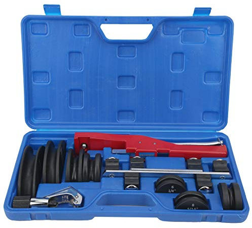 ANKROYU Set piegatubi professionale Strumento piegatubi per tubi in lega di alluminio resistente con 7 ruote per tubi in rame, alluminio e acciaio inossidabile, da 1/4 a 7/8, pro
