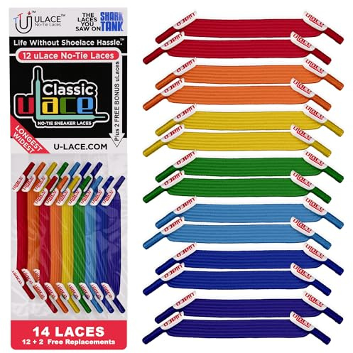 U-Lace Classic - Lacets élastiques - Multi Rainbow - Mix-N-Match Pack