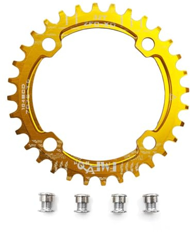 UPANBIKE Bike Schmal Breit Kettenblatt 104 BCD Runde Form Single Kettenblätter 32T 34T 36T 38T