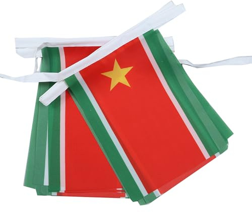 AZ FLAG Guirlande Guadeloupe indépendant 6 m 20 drapeaux Polyester Léger | Usage intérieur et extérieur Guirlande de drapeaux guadeloupéen drapeaux cousus sur un ruban renforcé