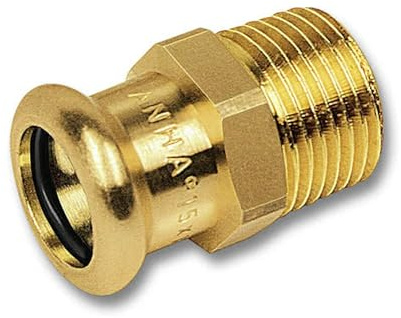 SANHA Mamelon intermédiaire M/F en cuivre à sertir fileté - PURAPRESS série 8243G 14x3/8 - Raccord et tube