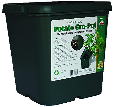 Agralan Potato Gro-Pot | Reuseable Alternative to Potato Bag | Ideal Patio Planter For Growing Potatoes Easily | UK Made From 100% Recycled Plastic | Lightweight & Weather Resistant | Pack of 3 |