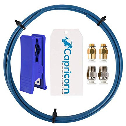 Sovol Capricorn Bowden PTFE Schlauch 1M XS Serie 1,75 mm Filament mit 2 x PC4-M6 & 2 x PC4-M10 pneumatischen Beschlägen & Rohrschneider für Ender 3/3 Pro/5/CR-10/10S 3D-Drucker, Blau