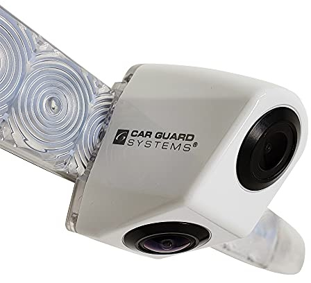 Doppel-Rückfahrkamera mit 3. Bremsleuchte RAV-DB2 in weiß von CARGUARD Systems mit 700TVL für Navis, Moniceiver und Monitore mit 2 Kameraeingängen für Fahrzeuge ohne Kameravorrüstung