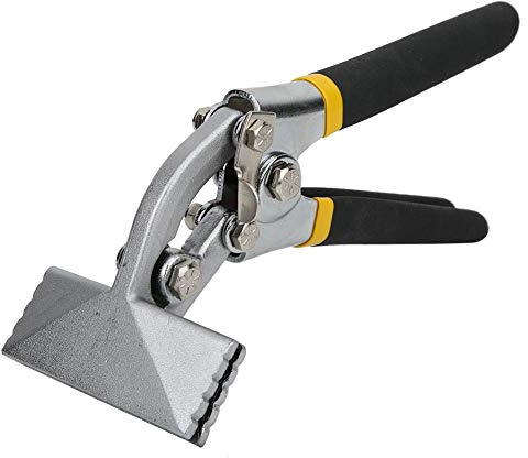 Alicates para doblar, agarre de doble inmersión Alicates para doblar láminas de metal Manual de la abrazadera de chapa de metal Sellador Mango antideslizante Alicates de costura(Curved)