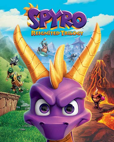 empireposter Spyro - Game - Cover Art - Spiele Games Mini Poster Plakat Druck - Größe 40x50 cm + 2 St Posterleisten Holz 40,5 cm