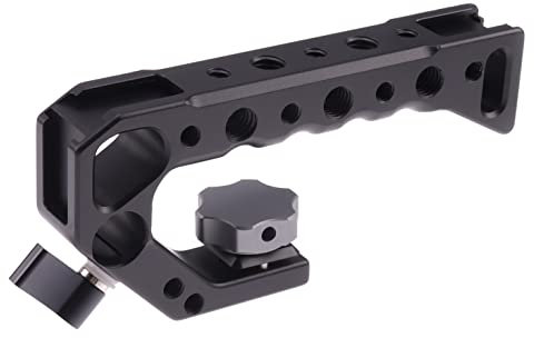 Hersmay Universal Camera Cage Griff oberem Handgriff mit ARRl-Lokalisierungs-Kaltschuhhalterung, 1/4-Zoll- und 3/8-Zoll-Schraubbefestigung