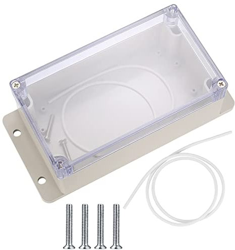 IP65 Waterproof Junction Box, Electronics Project Box, Plastic Clear Cover Project Junction Box Enclosure Case, Outdoor Electrical Box Cable Connector Boxes with Fixed Ears