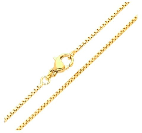 2014.Jewelyr.Luxe Collier Femme Chaîne de Cou Maille Palmier Vénitienne 45 cm Plaqué Or Jaune 750/1000 3 Microns