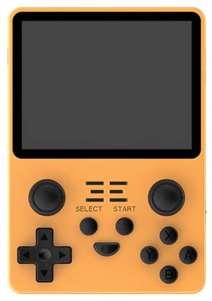 ERTY Powkiddy RGB20S Handheld Game Console Retro Arcade Built-in 15000 Games,3.5 Inch Screen,16G+64G,Supports WIFI,2.4G/5G,Portable Game ConsolesKid Adult,Yellow-16g+64g (U61453Q27UE4XWQQMCK)