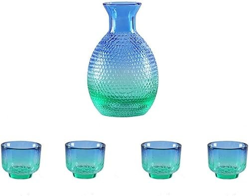 SKUZA Bicchiere da Whisky, Creativo Giapponese Sake Pot Hammer Pattern Glass Pot Wine Whisky Cup Wine Cup