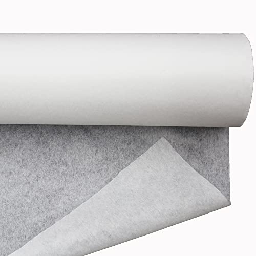 JPstraps - Bügelvlies Stoff Einlagestoff zum Aufbügeln, fliseline einseitig, nicht gewebt, für Basteln, Nähen, Heimwerken, Patchwork, Reparatur, Saum, Polsterung (Weiß, 300cm x 100cm)