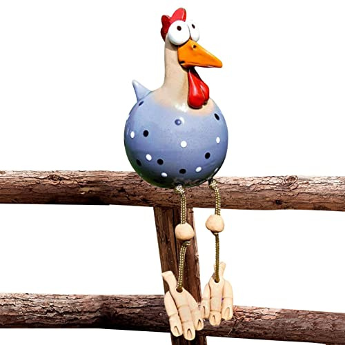Dirfuny Décoration poule - Décoration jardin - Poule Gris-bleu