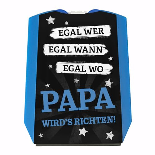 speecheese Papa Wird’s richten Parkscheibe mit 2 Einkaufswagenchips für deinen Dad zum Vatertag oder zum Geburtstag wenn er handwerklich begabt ist und Probleme lösen kann