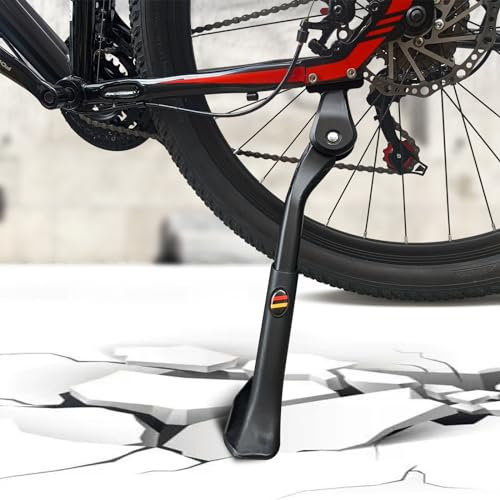 rurufuy Fahrradständer 24-29 Zoll,7.5 cm Höhenverstellbar und Universal Seitenständer,Aluminiumlegierung Fahrrad Ständer Anti-Rutsch Seitenständer für Fahrrad Mountainbike Rennrad