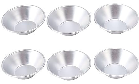 HERCHR 25 Pack Egg Tart Molds,Aluminum Pie Tartlets Dessert Mold Pans Dessert Mold Pans Tin Mini Cupcake Cake Muffin Cookie Mold Baking Cups for Baking