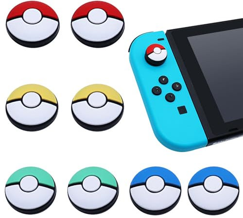 Comioke Joystick Compatibili Con Nintendo Switch Grip,Copri Levette,8 PZ Gommini Switch,Thumb Grips,Caps Nintendo Switch,Thumbstick Switch,Tappi Joystick,Gommini Joystick,Tappi Impugnature Pollice